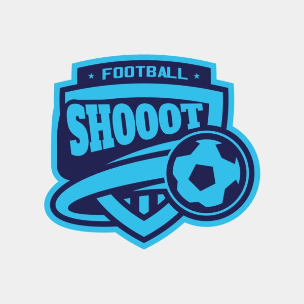 Shoot Football logo template サムネイル