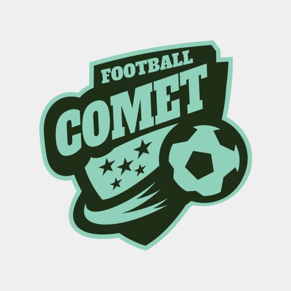 Comet Football logo template サムネイル
