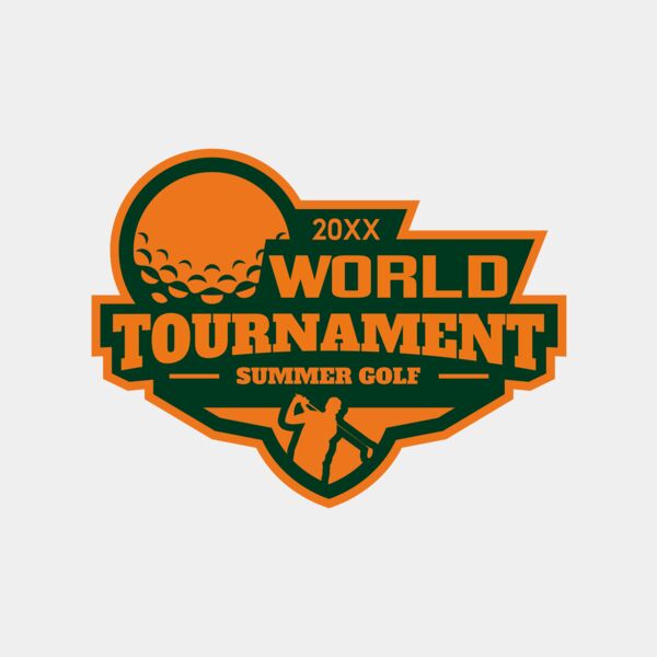 World Tournament Simmer Golf logo template サムネイル