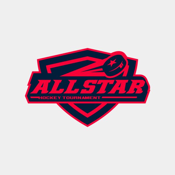 All Star Hockey Tournament logo template サムネイル