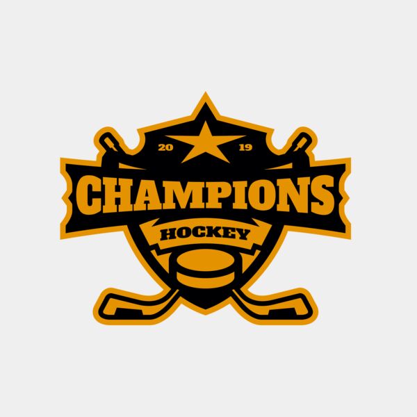 Champions Hockey logo template 02 サムネイル
