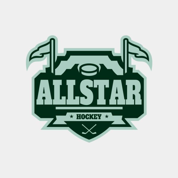 All Star Hockey Tournament logo template 02 サムネイル