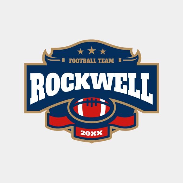 Rockwell Football team logo template サムネイル