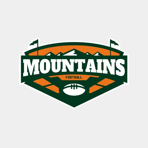 Mountains Football logo template 02 サムネイル