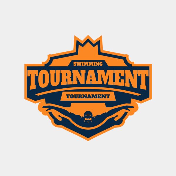 Swimming Tournament logo template サムネイル
