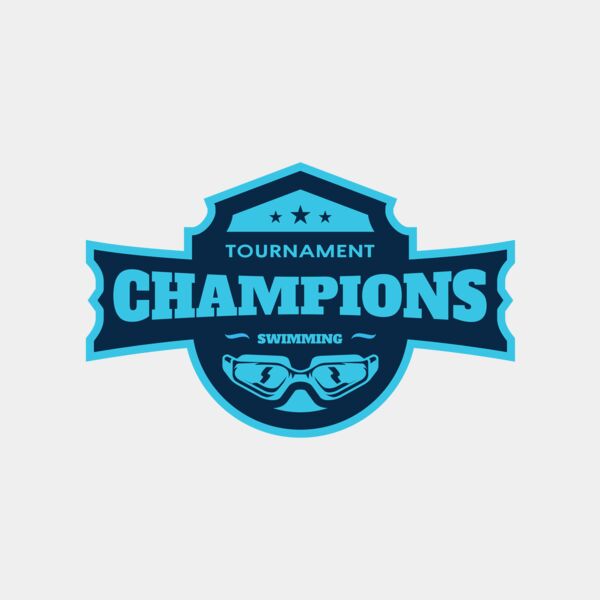 Champions Tournament Swimming logo template サムネイル