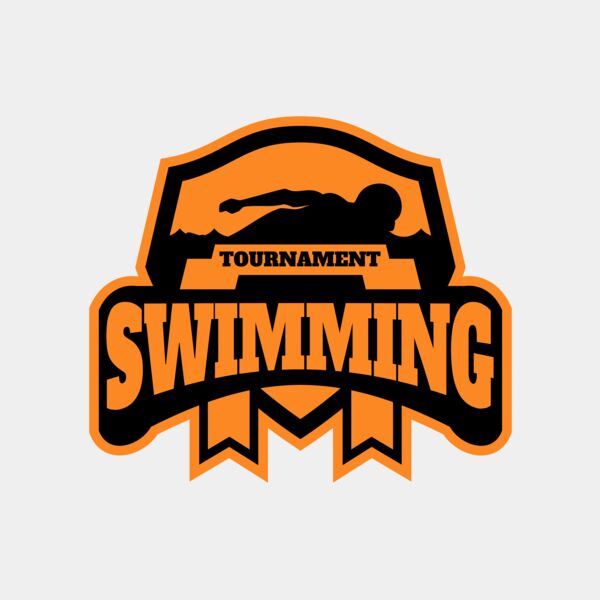 Swimming Tournament logo template 03 サムネイル