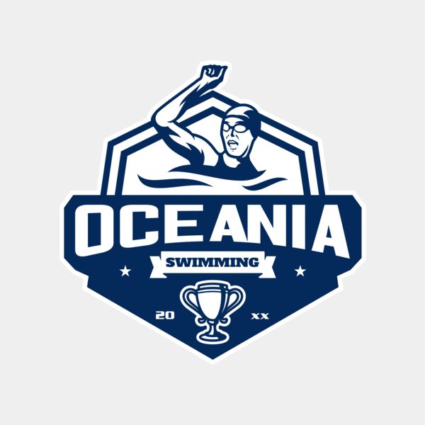 Oceania Swimming logo template サムネイル