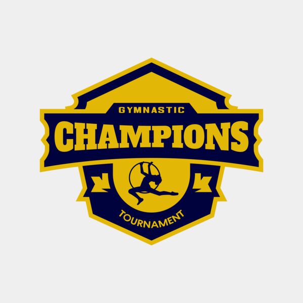 Champions Gymnastic Tournament logo template サムネイル